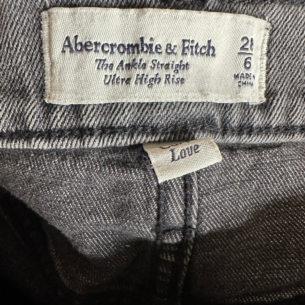 Abercrombie grey high waisted jeans